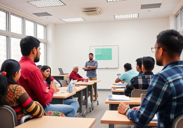 students studying